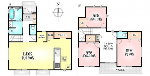 神戸市垂水区泉が丘、新築一戸建ての間取り画像です
