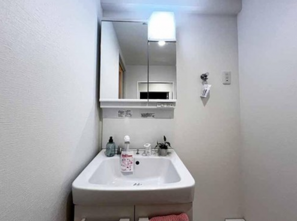 神戸市垂水区山手、マンションの洗面画像です
