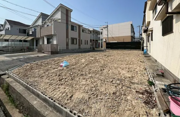 神戸市垂水区福田、新築一戸建ての前面道路を含む現地写真画像です