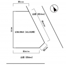 神戸市垂水区星陵台、土地の間取り画像です