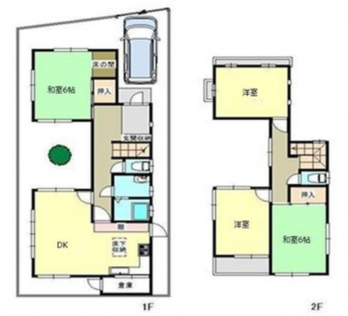 神戸市垂水区南多聞台、中古一戸建ての間取り画像です