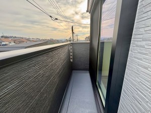 神戸市垂水区青山台、新築一戸建てのバルコニー画像です