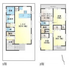 神戸市垂水区星陵台、新築一戸建ての間取り画像です