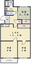 神戸市垂水区高丸、マンションの間取り画像です