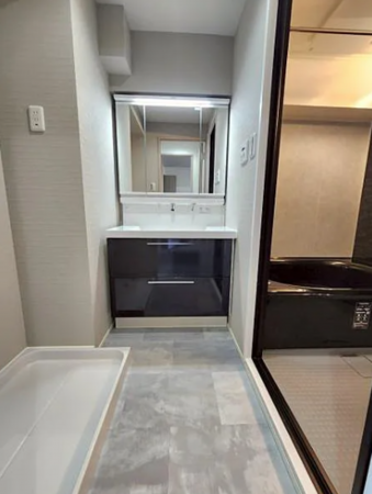 神戸市垂水区海岸通、マンションの洗面画像です