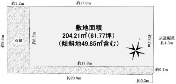 神戸市垂水区高丸、土地の間取り画像です