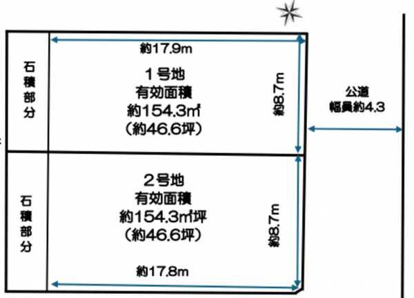 神戸市垂水区高丸、土地の間取り画像です