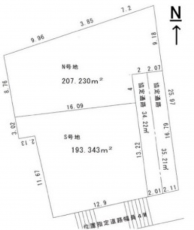 神戸市垂水区舞子坂、土地の間取り画像です