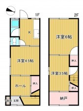 神戸市垂水区塩屋町、中古一戸建ての間取り画像です