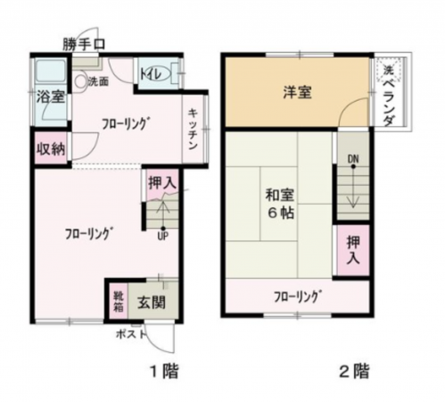 神戸市垂水区高丸、中古一戸建ての間取り画像です