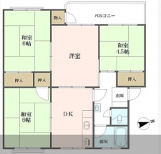 神戸市垂水区舞子台、マンションの間取り画像です