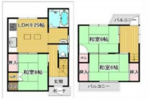 神戸市垂水区東垂水、中古一戸建ての間取り画像です