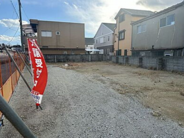 神戸市垂水区福田、新築一戸建ての前面道路を含む現地写真画像です