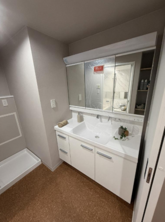 神戸市垂水区青山台、マンションの洗面画像です