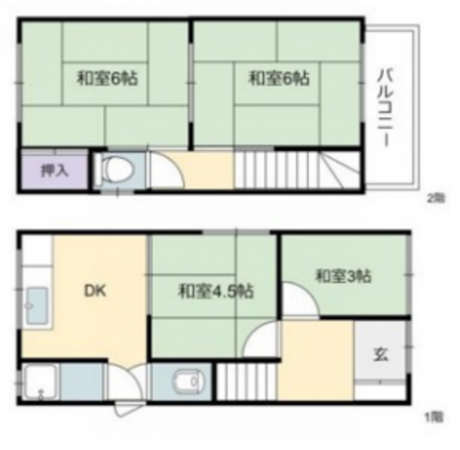 神戸市垂水区東垂水町、中古一戸建ての間取り画像です