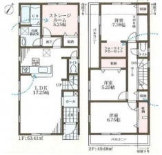 神戸市垂水区高丸、新築一戸建ての間取り画像です