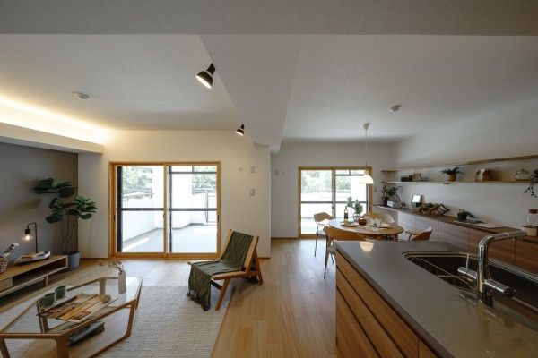 神戸市垂水区狩口台、マンションの居間画像です