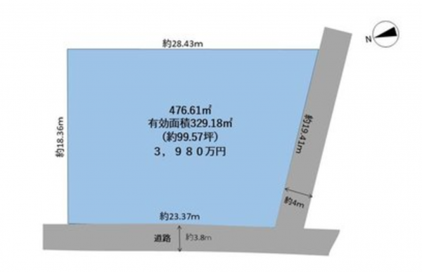 神戸市垂水区舞子坂、土地の間取り画像です