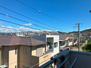 神戸市垂水区美山台、中古一戸建てのバルコニー画像です