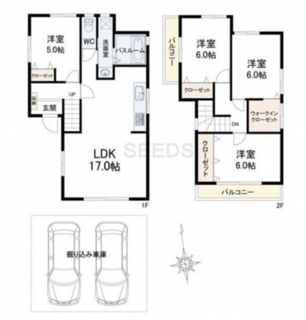 神戸市垂水区美山台、中古一戸建ての間取り画像です
