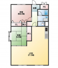 神戸市垂水区山手、マンションの間取り画像です