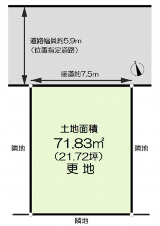 神戸市垂水区清水が丘、土地の間取り画像です