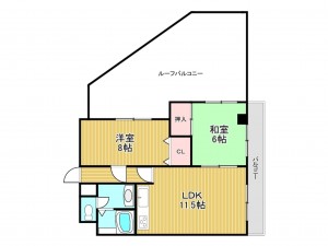 神戸市垂水区大町、マンションの間取り画像です