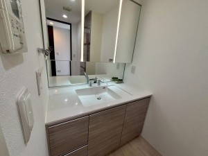 神戸市垂水区東舞子町、マンションの洗面画像です