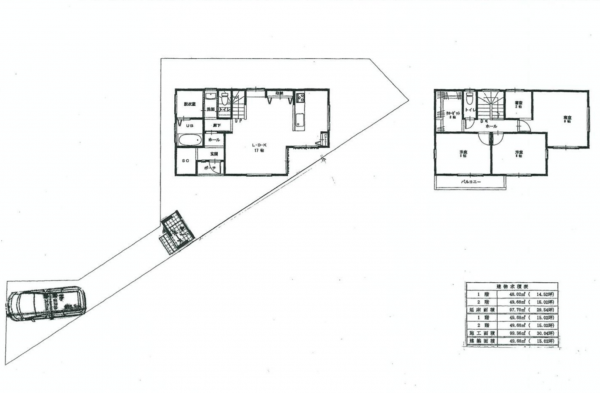 神戸市垂水区歌敷山、土地の建築プラン例画像です