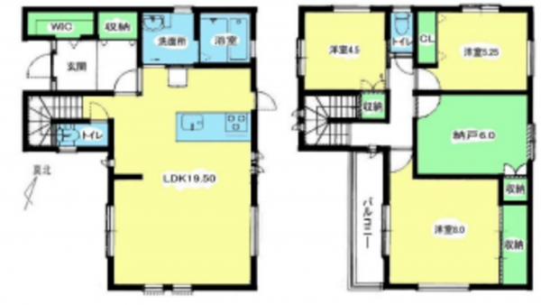 神戸市垂水区塩屋町、新築一戸建ての間取り画像です