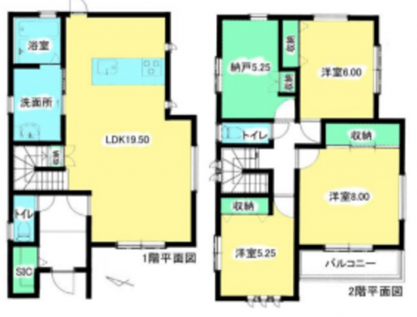 神戸市垂水区塩屋町、新築一戸建ての間取り画像です
