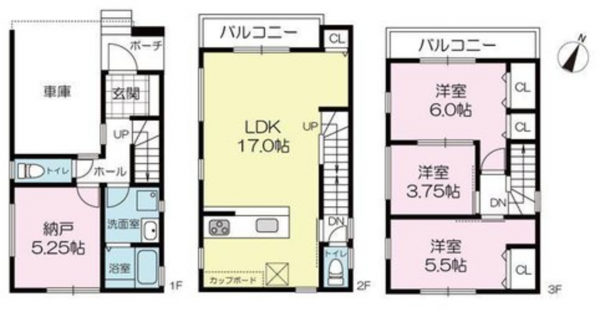 神戸市垂水区西舞子、新築一戸建ての間取り画像です