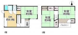 神戸市垂水区中道、中古一戸建ての間取り画像です