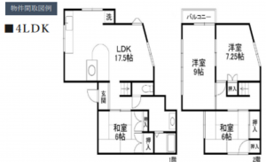 神戸市垂水区星が丘、中古一戸建ての間取り画像です