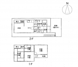 神戸市垂水区星が丘、中古一戸建ての間取り画像です