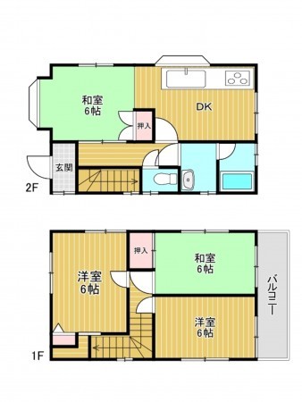 神戸市垂水区東垂水町、中古一戸建ての間取り画像です