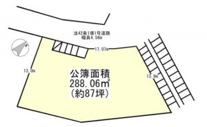 神戸市垂水区山手、土地の間取り画像です