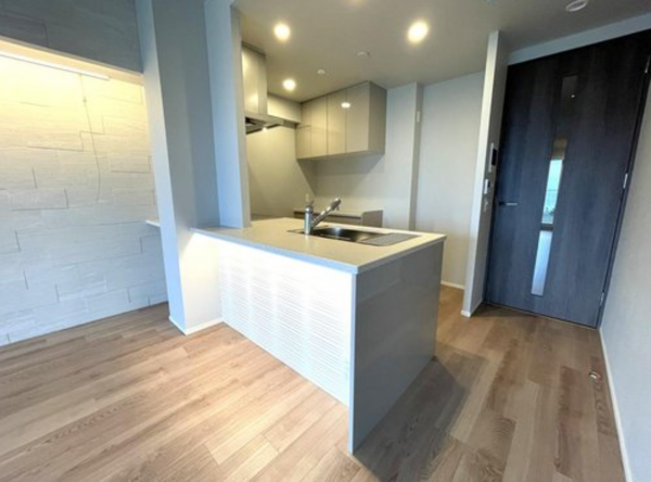 神戸市垂水区海岸通、マンションのキッチン画像です