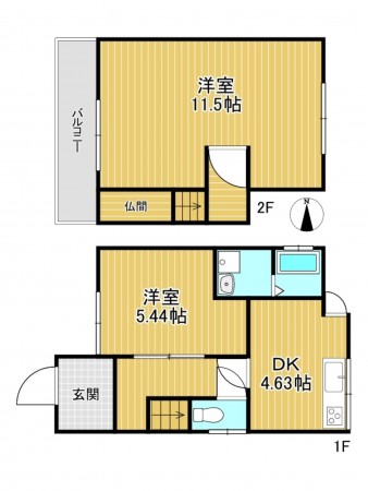 神戸市垂水区星陵台、中古一戸建ての間取り画像です