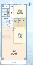 神戸市垂水区狩口台、マンションの間取り画像です