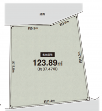 神戸市垂水区舞子坂、土地の間取り画像です