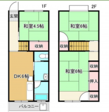 神戸市垂水区大町、マンションの間取り画像です