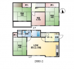 神戸市垂水区西舞子、収益物件/住宅の間取り画像です