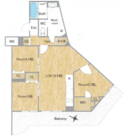 神戸市垂水区千鳥が丘、マンションの間取り画像です