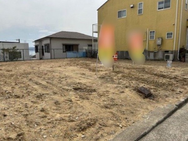 神戸市垂水区西舞子、土地の前面道路を含む現地写真画像です