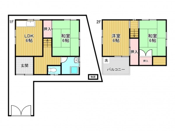 神戸市垂水区西舞子、中古一戸建ての間取り画像です