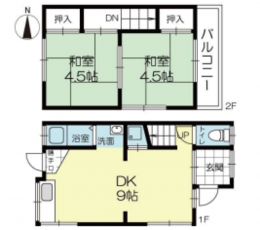 神戸市垂水区城が山、中古一戸建ての間取り画像です