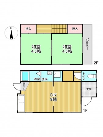 神戸市垂水区城が山、中古一戸建ての間取り画像です