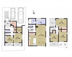 神戸市垂水区舞子台、新築一戸建ての間取り画像です