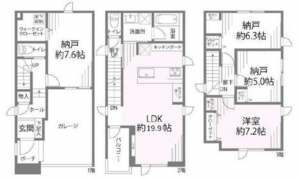 神戸市垂水区星陵台、新築一戸建ての間取り画像です